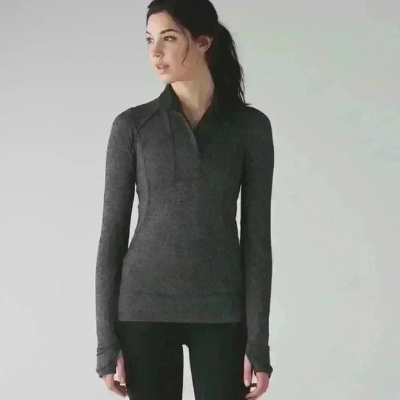 Lululemon think fast herringbone pullover 1/4 zip top sz 4. Athletic athleisure - Picture 1 of 12